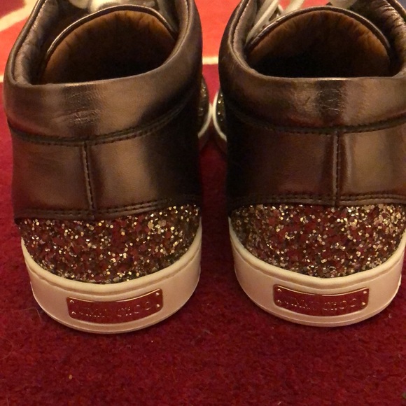 Jimmy Choo Antique Gold Miami Sneakers size 39 - Picture 2 of 8